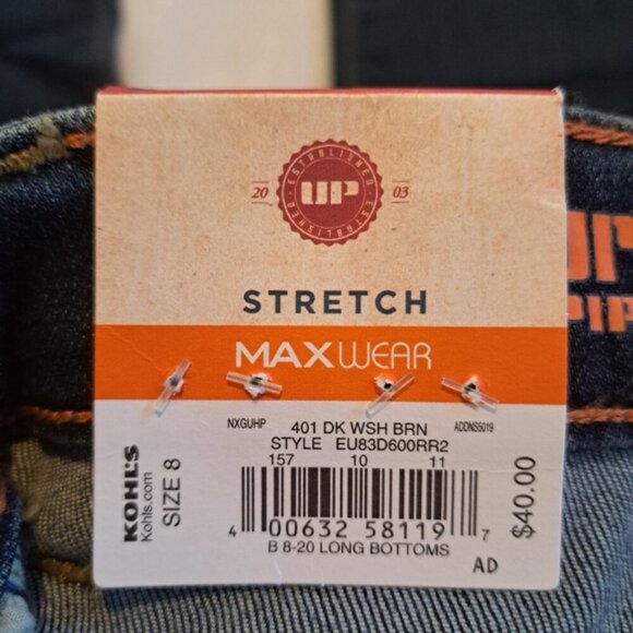 Urban Pipeline boys size 8 straight leg jeans, adjustable waist, New - Picture 10 of 10